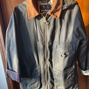 Barbour Women Jacket Size 4 with Brown Collar